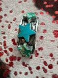 Load image into Gallery viewer, Gorgeous Statement Cuff with 5 Slab  Turquoise Stones hand cut in a shape of stars.
