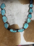 Load image into Gallery viewer, Gorgeous Native American Baby Blue Turquoise Slab Concho Belt
