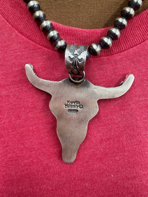 Native American Hand Stamped Steerhead Pendant