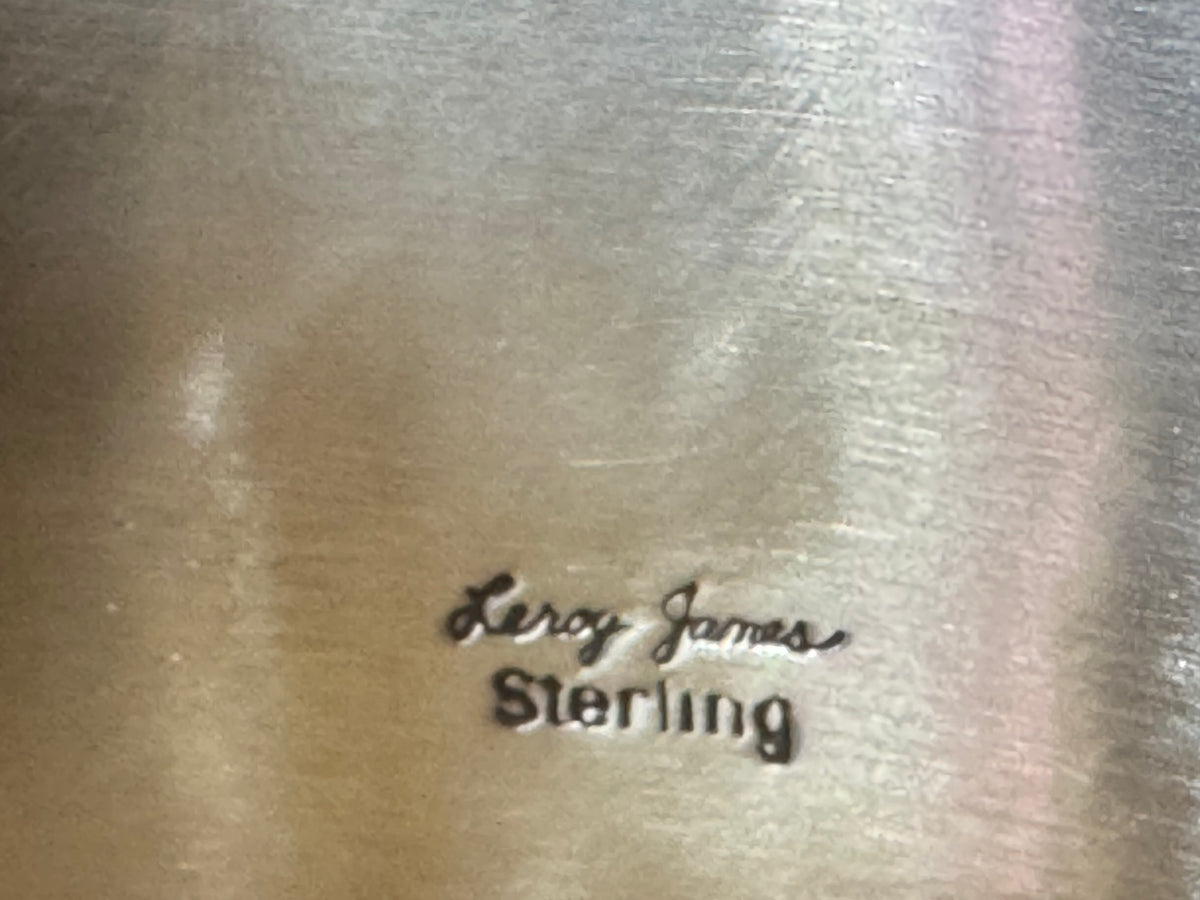 Sterling Silver Turquoise Leroy Torres Statement Cuff