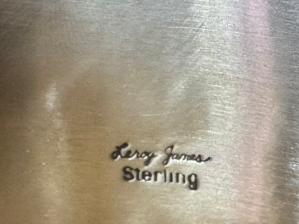 Sterling Silver Turquoise Leroy Torres Statement Cuff