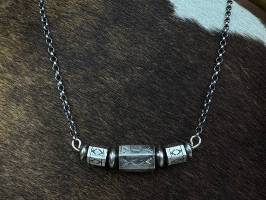 Native American Handmade Sterling Silver Necklace