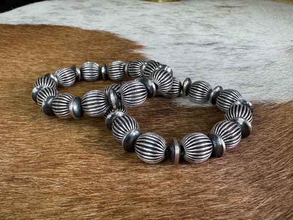 Native American Sterling Silver Navajo Pearl Bracelet