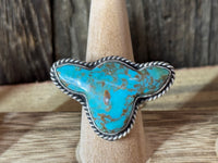 Native American Cow Head Sterling Silver Adjustable Ring