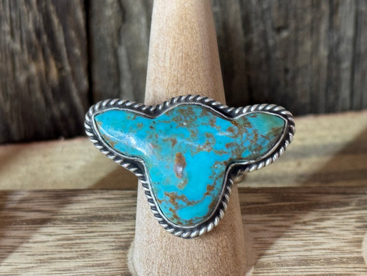 Native American Cow Head Sterling Silver Adjustable Ring