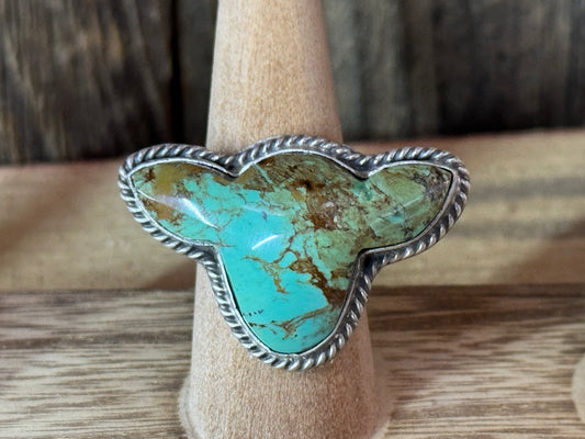 Native American Cow Head Sterling Silver Adjustable Ring