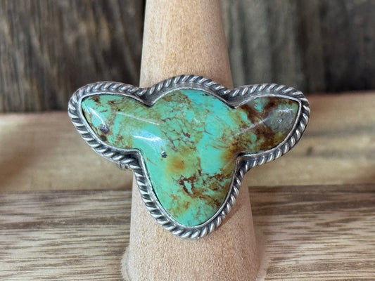 Native American Cow Head Sterling Silver Adjustable Ring
