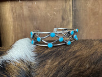 Native American Turquoise Sterling Silver Cuff