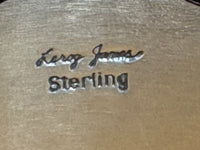 Native American Sterling Silver Turquoise Statement Cuff - Artist Signed