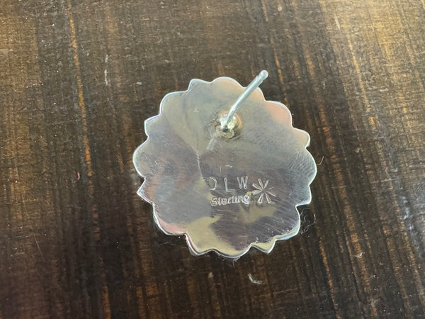 Pink Opal Cluster Sterling Silver Post Earrings - Artist Stamped