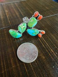 Beautiful Handmade Sonoran Mountain Turquoise And Sterling Silver Adjustable Ring