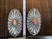 Handmade Sterling Silver Spiny Oyster Earrings - Artist Stamped
