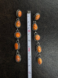 Spiny Oyster Sterling Silver Dangle Earrings