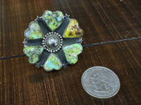 Heart Shaped Turquoise Sterling Silver Adjustable Ring