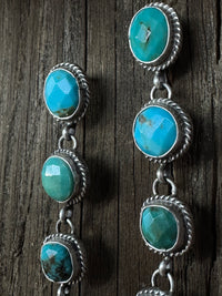 Handmade Native American Turquoise Dangle Earrings