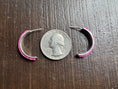 Load image into Gallery viewer, Native American Pink Opal Sterling Silver Hoop Earrings
