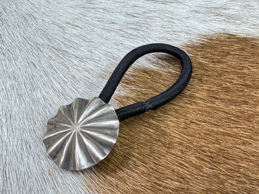 Sterling Silver Concho Hair Tie