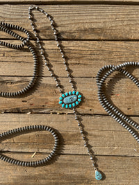Sterling Silver Turquoise Lariat Necklace