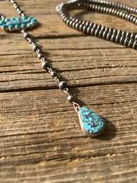 Sterling Silver Turquoise Lariat Necklace