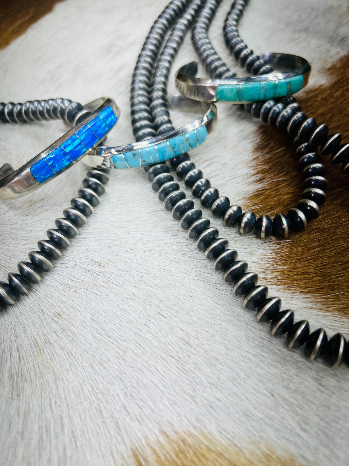 Sterling Silver Turquoise Inlay Cuff