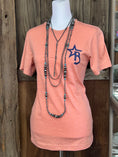 Load image into Gallery viewer, Heather Sunset Orange Uni-Sex Short Sleeve T-Shirt (Bougie Logo, Never Basic)
