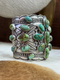 Load image into Gallery viewer, Turquoise Cluster Statement Cuff
