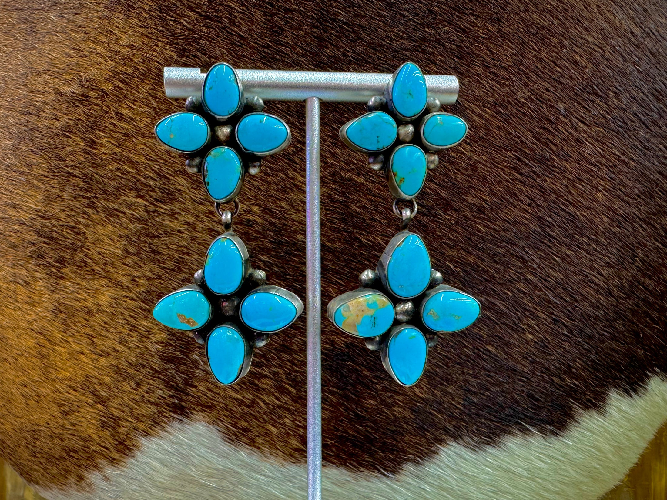 Sterling Silver Turquoise Dangle Earrings