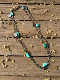 Sterling Silver Turquoise & Mercury Dime Necklace