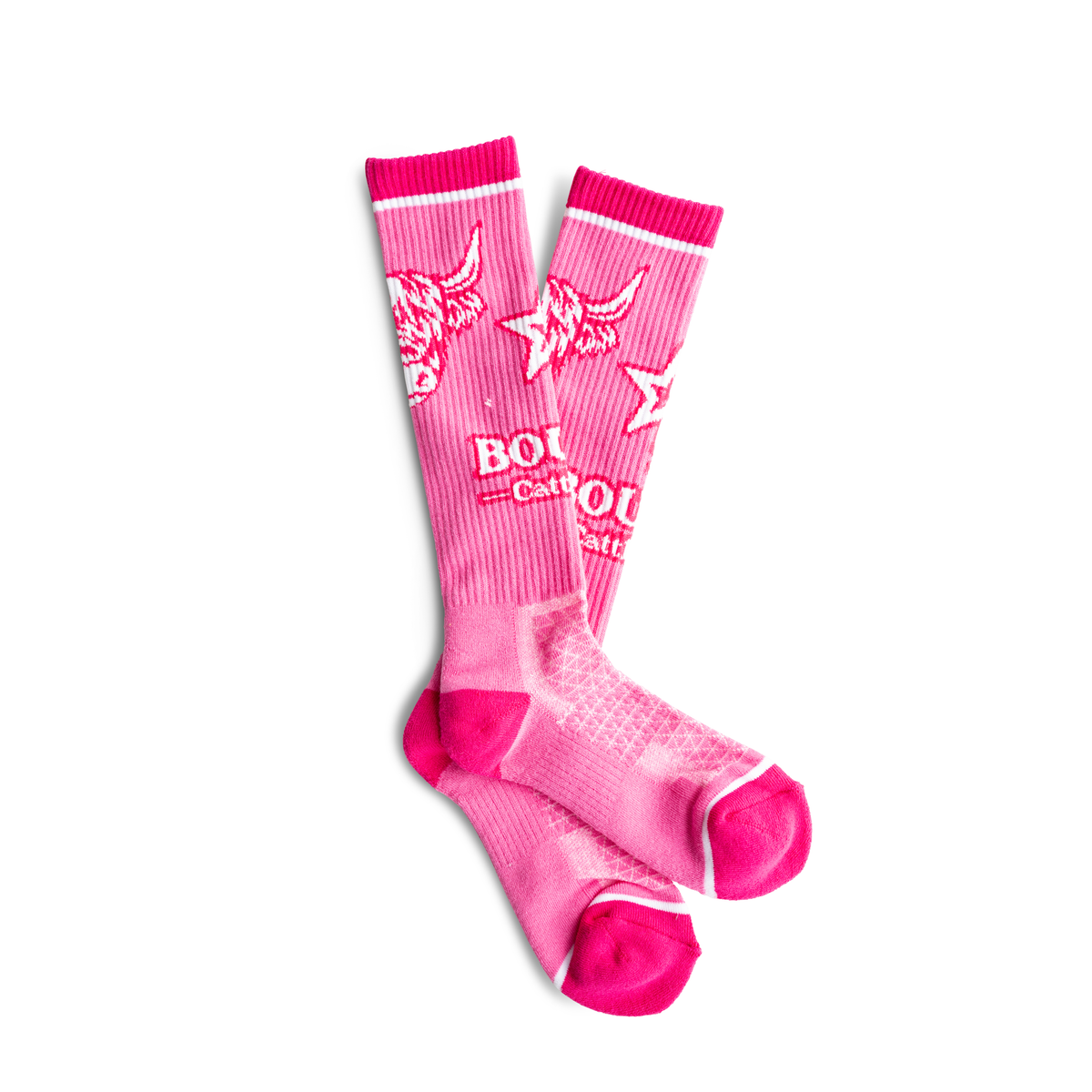 Bougie Cattle Co. | Pink Heifer Performance Boot Socks