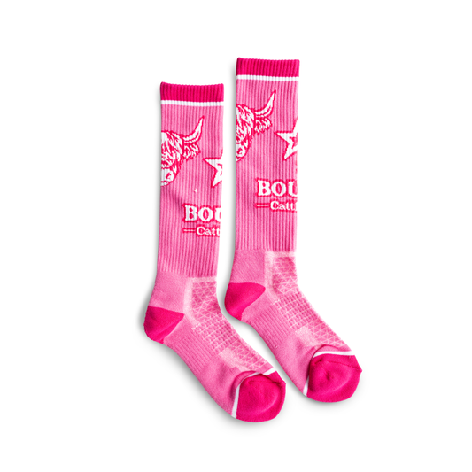 Bougie Cattle Co. | Pink Heifer Performance Boot Socks