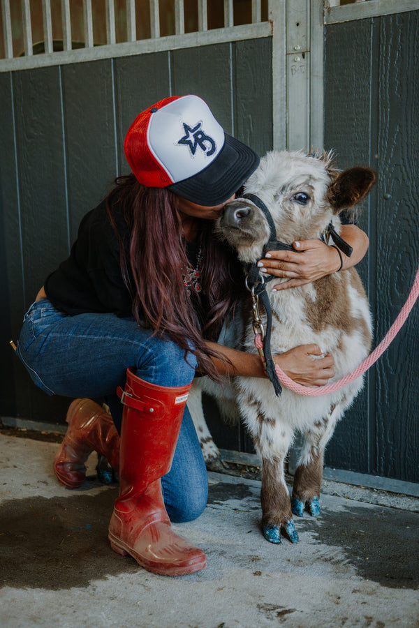 Black, White and  Red Trucker Hat